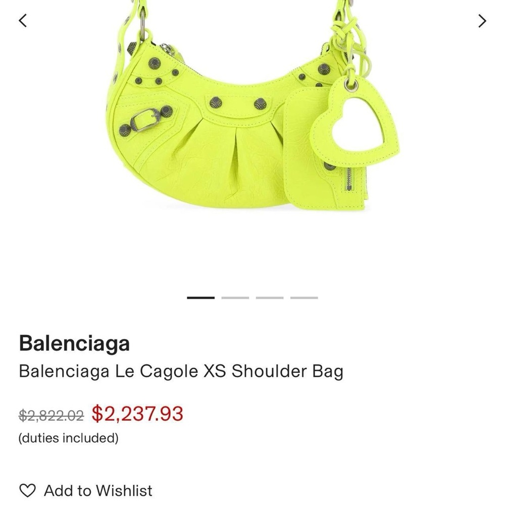 Balenciaga Neon Green Women's Bag - Picture 3 of 3